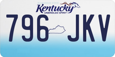 KY license plate 796JKV