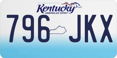 KY license plate 796JKX