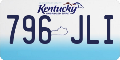 KY license plate 796JLI