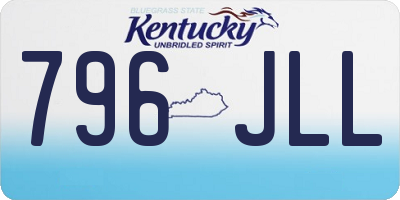 KY license plate 796JLL