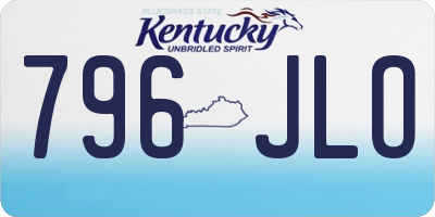 KY license plate 796JLO