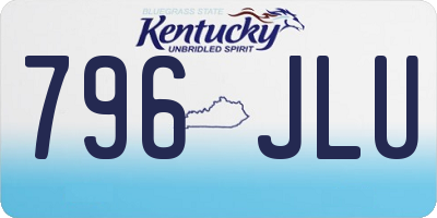 KY license plate 796JLU