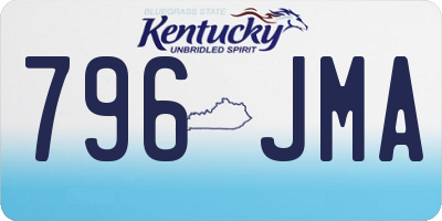 KY license plate 796JMA