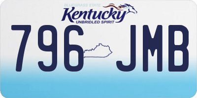 KY license plate 796JMB
