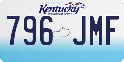 KY license plate 796JMF