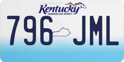 KY license plate 796JML