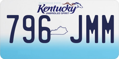 KY license plate 796JMM