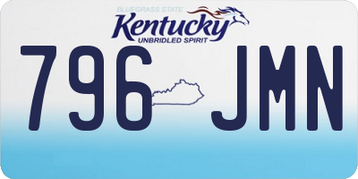 KY license plate 796JMN