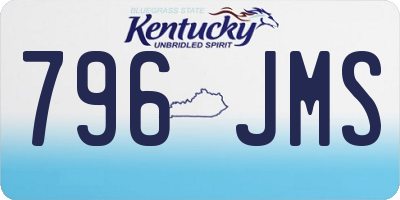 KY license plate 796JMS