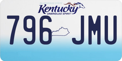 KY license plate 796JMU