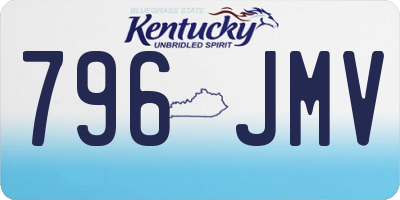 KY license plate 796JMV