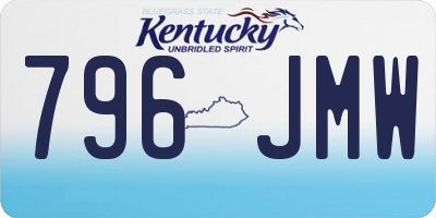 KY license plate 796JMW