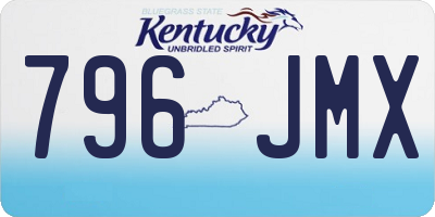 KY license plate 796JMX