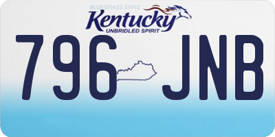 KY license plate 796JNB