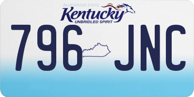 KY license plate 796JNC