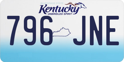 KY license plate 796JNE