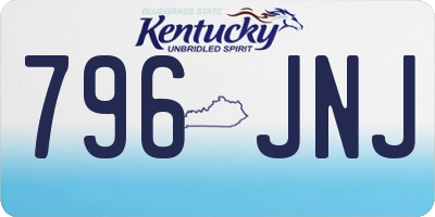 KY license plate 796JNJ
