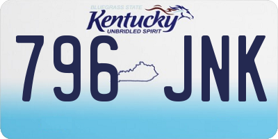 KY license plate 796JNK