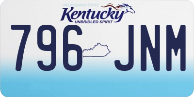 KY license plate 796JNM