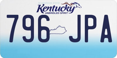 KY license plate 796JPA