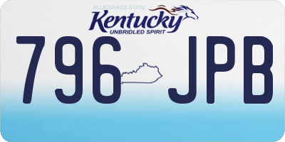 KY license plate 796JPB