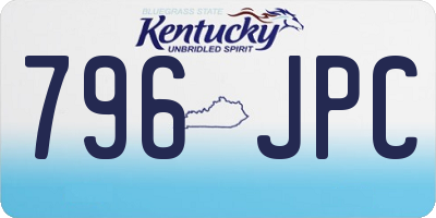 KY license plate 796JPC