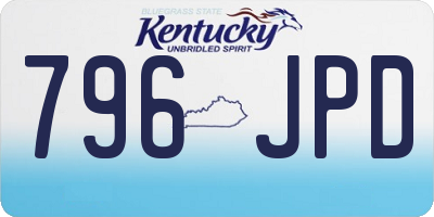 KY license plate 796JPD