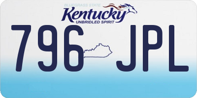 KY license plate 796JPL