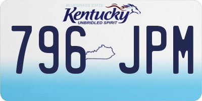 KY license plate 796JPM