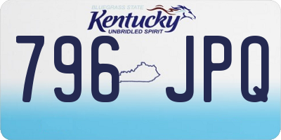 KY license plate 796JPQ