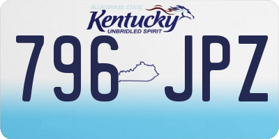 KY license plate 796JPZ