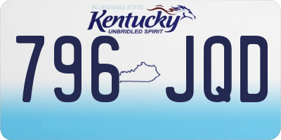 KY license plate 796JQD