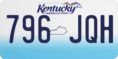 KY license plate 796JQH