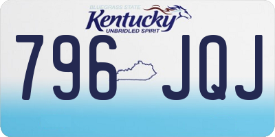 KY license plate 796JQJ
