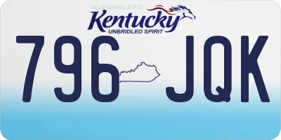 KY license plate 796JQK