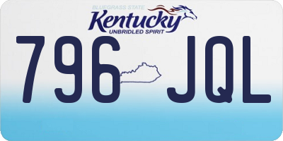 KY license plate 796JQL