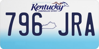 KY license plate 796JRA