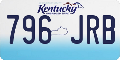 KY license plate 796JRB
