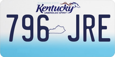 KY license plate 796JRE