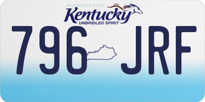 KY license plate 796JRF