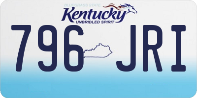 KY license plate 796JRI