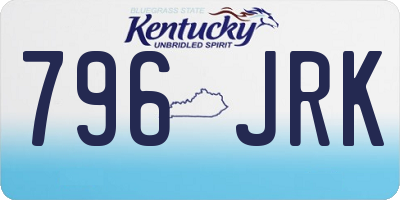 KY license plate 796JRK