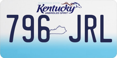 KY license plate 796JRL