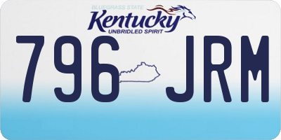 KY license plate 796JRM