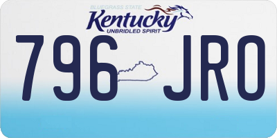 KY license plate 796JRO
