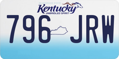 KY license plate 796JRW