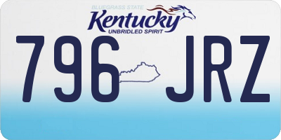 KY license plate 796JRZ