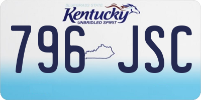 KY license plate 796JSC