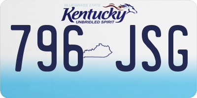 KY license plate 796JSG