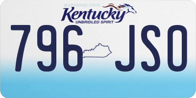 KY license plate 796JSO